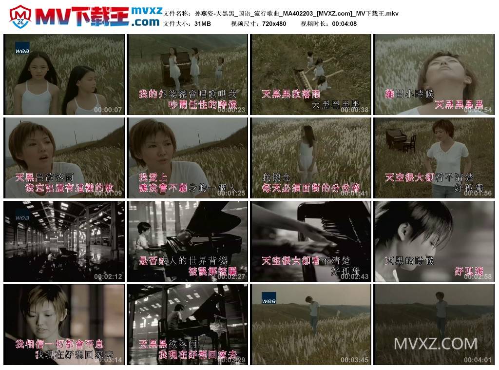 孙燕姿-天黑黑_国语_流行歌曲_MA402203